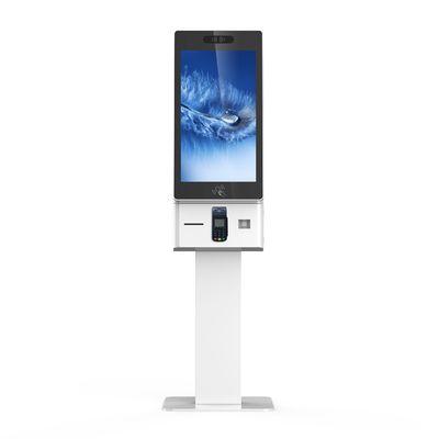 Fast Food Chains Floor Standing Terminal Display Kiosk For Self Ordering Payment