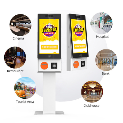 Freestanding Interactive Self Service Ordering Kiosk Shopping Mall Advertising Kiosks