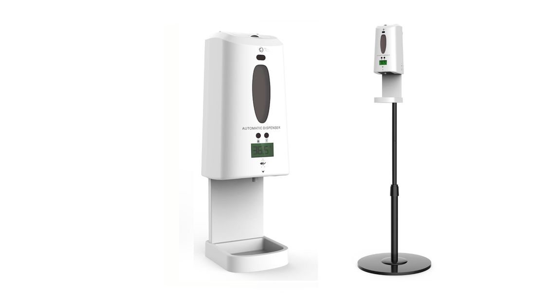 Floor Stand Touch Free Instant Automatic Hand Sanitizing Dispenser With Temperature Sensor