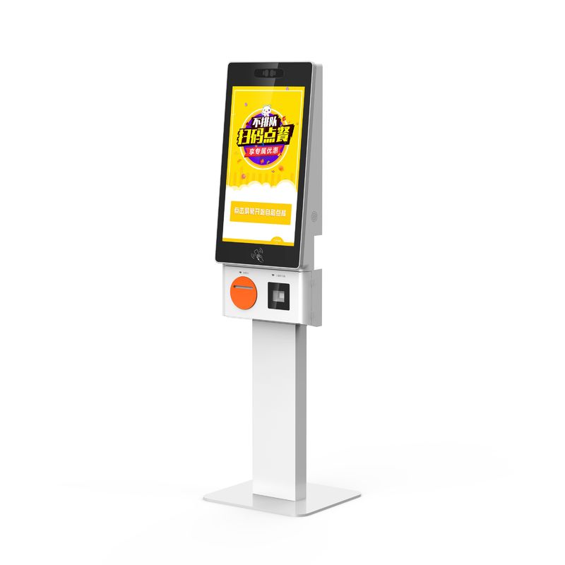 Android Windows 27 Inch Fast Food Ordering Touch Screen Self Service Kiosk Machine