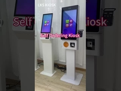 Chiosco di self-order con scanner di codici a barre e stampante termica