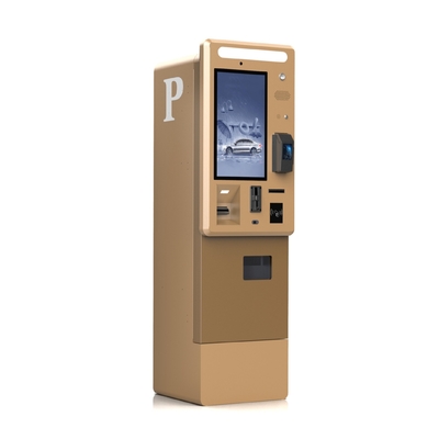 Stazione di pagamento del parcheggio con schermo sensoriale ad alta luminosità da 21,5 pollici e ricevitore di monete e chiosco di cambio