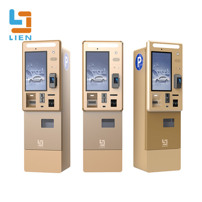 Nuovo design 21,5 pollici laminato a freddo lamiera di acciaio touch screen monitor di codice a barre scanner lettore di carte di parcheggio personalizzato chioschi di pagamento