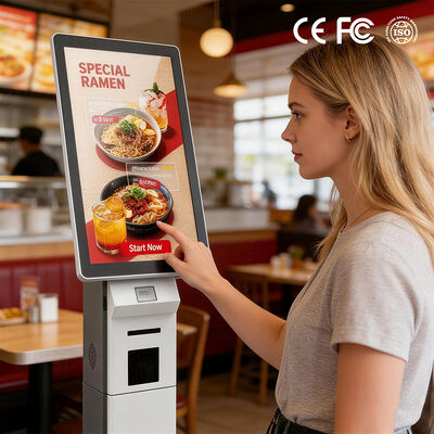 Terminale di autoordine commerciale intelligente Chiosco self-service per la mensa dei fast food