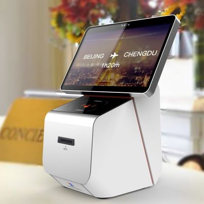 L'hotel a 10 pollici del sistema di Android controlla nel chiosco dell'erogatore della carta con la stampante termica